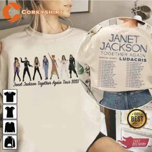 Janet Jackson 2 Side Together Again Tour 2023 Shirt
