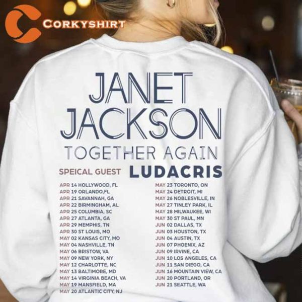 Janet Jackson 2 Side Together Again Tour 2023 Shirt