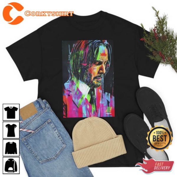 John Keanu Reeves Wick Chapter 4 Movie T-Shirt Gift For Fan