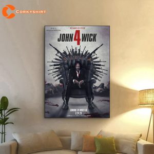 John Wick 4 2023 Coming Soon Poster Canvas