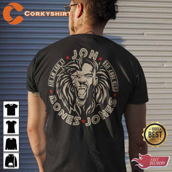 Jon Bones Jones Lion Front Back Unisex T-Shirt