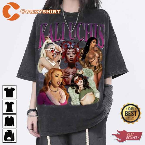 Kali Uchis Vintage Washed Hip Hop RnB Rap Unisex Homage Tee