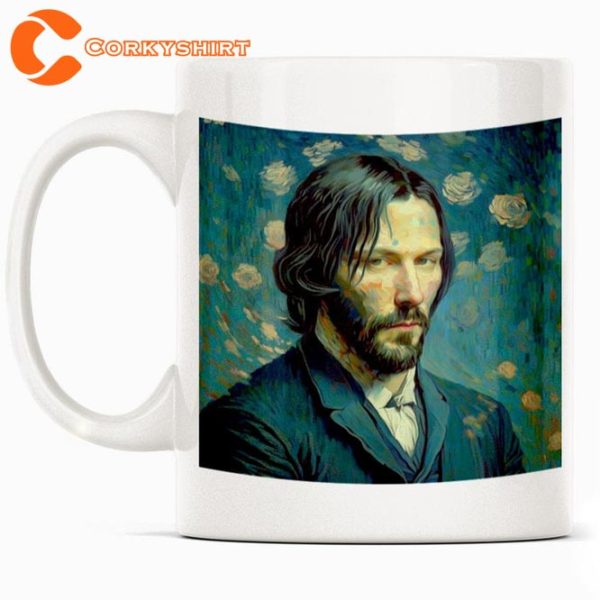 Keanu Reeves Vincent van Gogh Art Fan GIft Coffee Mug