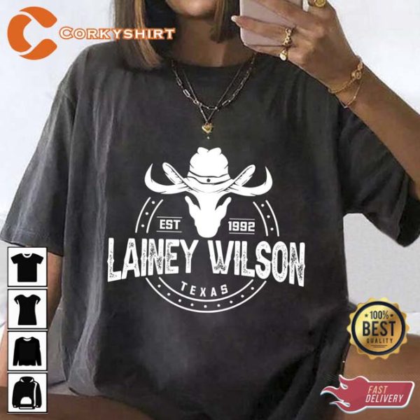 Country With a Flare Tour Lainey Wilson EST 1992 Bull Skull T-Shirt