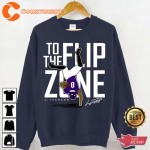 Lamar Jackson Baltimore To The Flip Zone T Shir Unisex Sweatshirt1