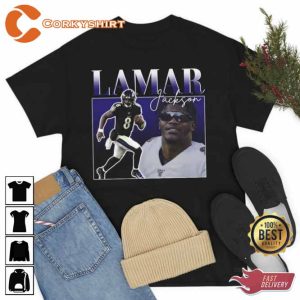 Lamar Jackson Vintage Football T-shirt1