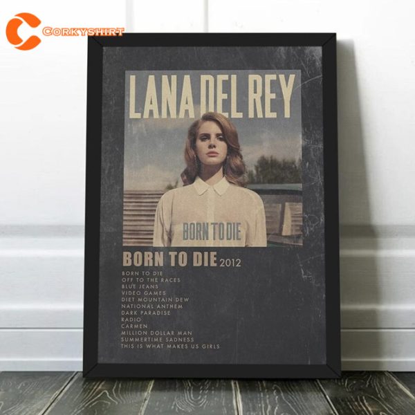 Lana Del Rey Singer Born To Die 2012 Vintage Poster