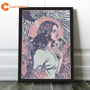 Lana Del Rey Singer Colombia Psychedelic Hippie Style Tour Vintage Poster
