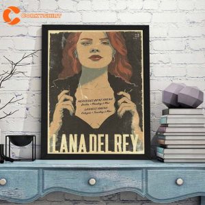 Lana Del Rey Singer Music Tour Vintage Poster