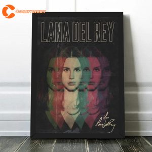 Lana Del Rey Singer Signature Best Gift For Fan Vintage Poster