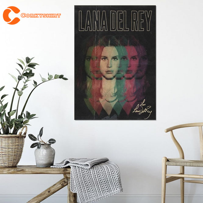 Lana Del Rey Singer Signature Best Gift For Fan Vintage Poster