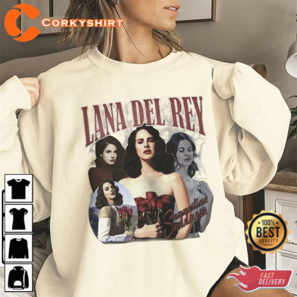 Lana Del Rey Summertime Saddness Vintage Bootleg Shirt Gift For Fan