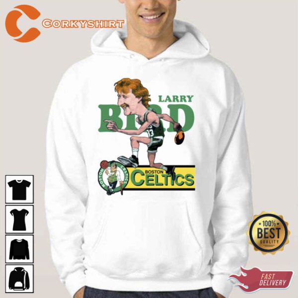 Larry Bird Basketball Cartoon Funny Unisex Hoodie