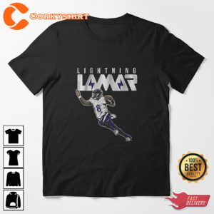 Lighting Lamar for Baltimore Ravens Fans T-Shirt