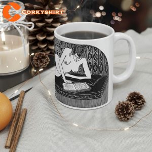 Literary Woman Coffee Mug Book Read Gift