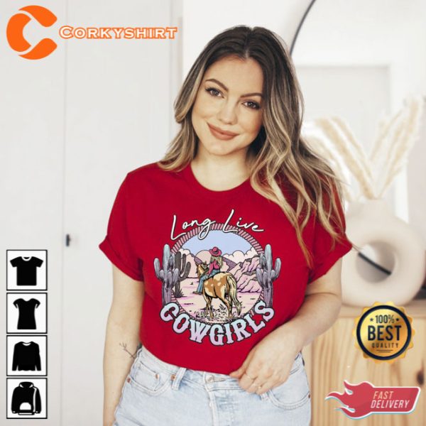 Long Live Cowgirl Western Tee Shirt Country Music