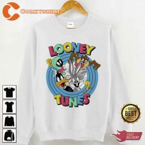 Looney Tunes Colored Logo Design Unisex Sweatshirt