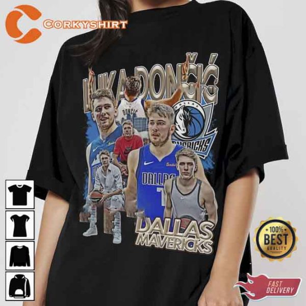 Luca Doncic Dallas Mavericks Vintage Cotton T-Shirt