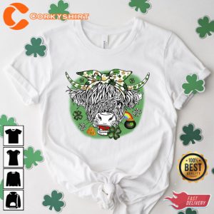 Lucky Heifer Four Leaf Clover St Patricks Shirt