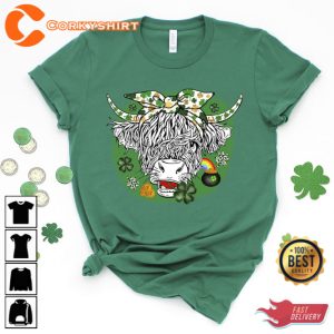 Lucky Heifer Four Leaf Clover St Patricks Shirt 2