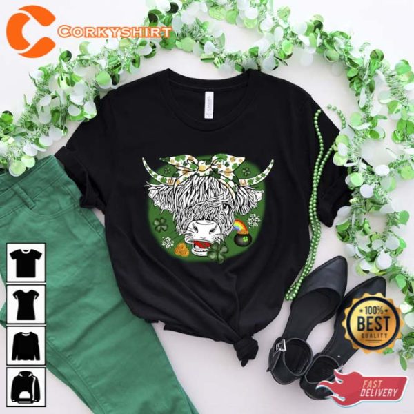 Lucky Heifer Four Leaf Clover St Patricks Shirt