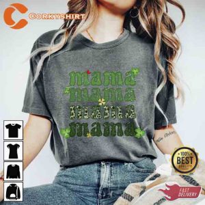 Lucky Mama St Patricks day Crewneck T-shirt (4)
