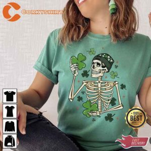 Lucky Skeleton Lucky Vibes Patrick Day t-shirt1