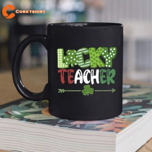 Lucky Teacher Shamrock Cup Funny St Patricks Day Gifts Mug