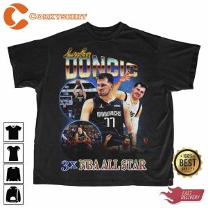 Luka Doncic 3x All Star Vintage Basketball T-Shirt