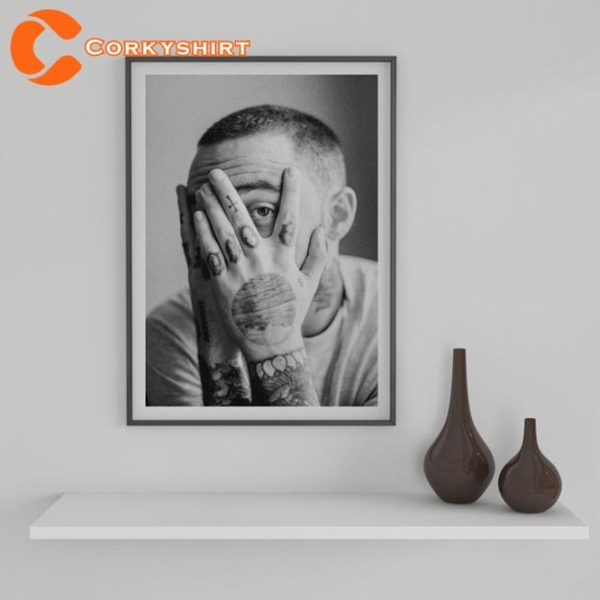 Mac Miller Black and White Art Music Hip Hop Poster