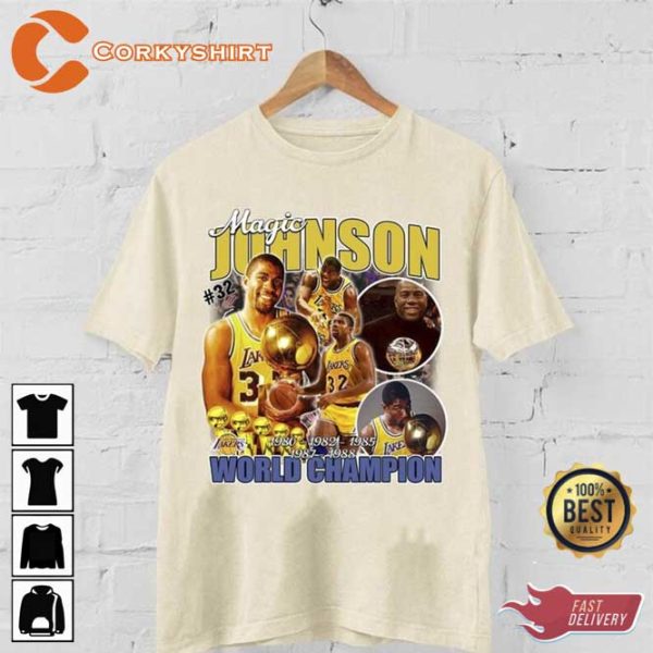 Magic Johnson 90s Style Vintage Bootleg T-shirt