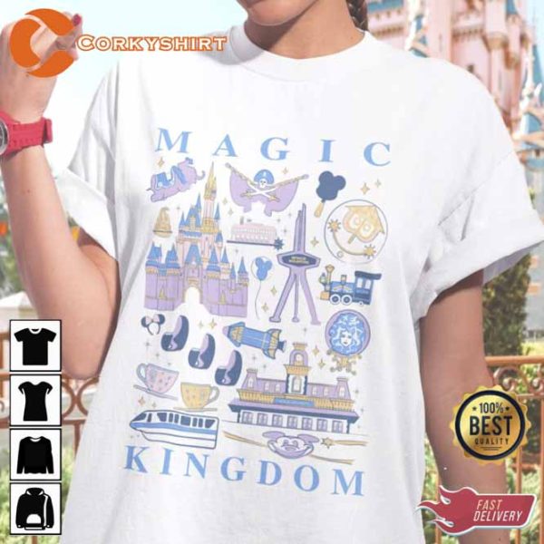 Magic Kingdom Park Icons T-Shirt