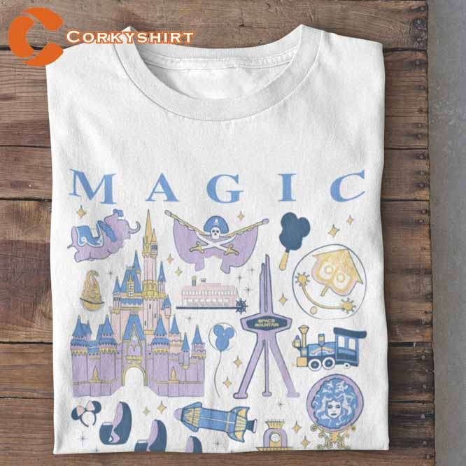 Magic Kingdom Park Icons T-Shirt2