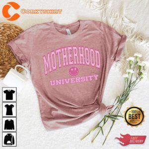 Motherhood University Happy Face Shirt Happy Mothers Day
