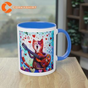 Musical Chill Cat Gift for Cat Lovers Music Fans Coffee Mug