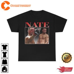 NATE DIAZ UFC Khamzat vs Diaz Vintage Retro 90s Bootleg Design Shirt