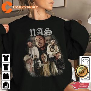 Nas Rapper Hip Hop 90s Style Graphic Unisex Gifts T-Shirt2