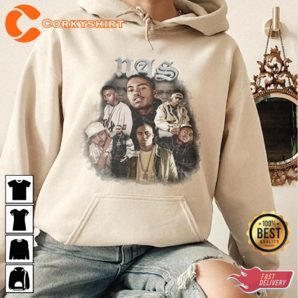 Nas Rapper Hip Hop 90s Style Graphic Unisex Gifts T-Shirt