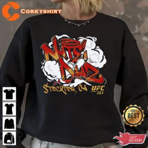 Nate Diaz T-Shirt Men' Ufc Nate Diaz Smoke Graphic