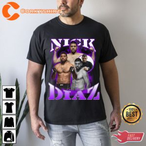 Nick Diaz T-Shirt Fighter Boxer American Jiu Jitsu 90s Fans