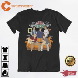 One Direction Central Perk Smelly Cat Boy Band Tee1