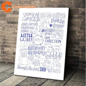 One Direction Midnight Memories Art Book Canvas Poster Print