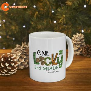 One Lucky 3rd Grade Teacher St Patricks Day 2023 Mug 4