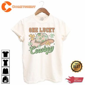 One Lucky Cowboy St Pattys Day Day Drinking Unisex T-Shirt4