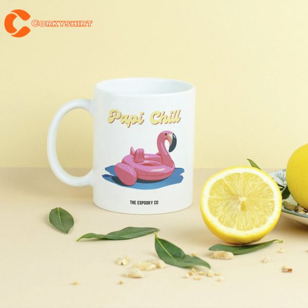 Papi Chill Ceramic Mug Daddy Chill Meme Flamingo