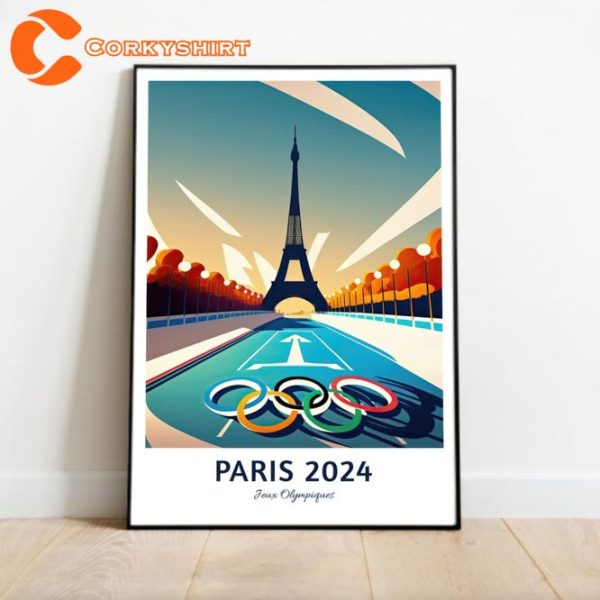 Paris 2024 Olympic Games Eiffel Tower France Poster