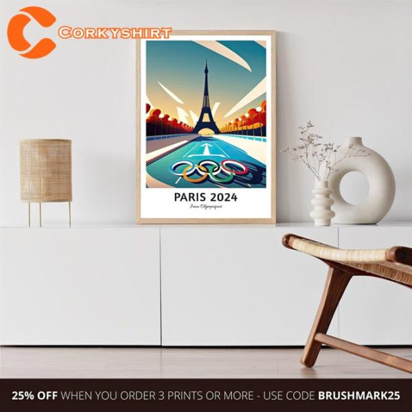 Paris 2024 Olympic Games Eiffel Tower France Poster