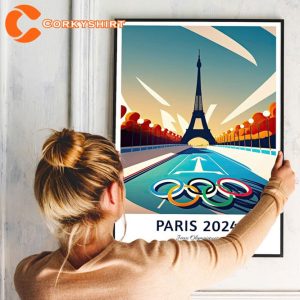 Paris 2024 Olympic Games Eiffel Tower France Poster