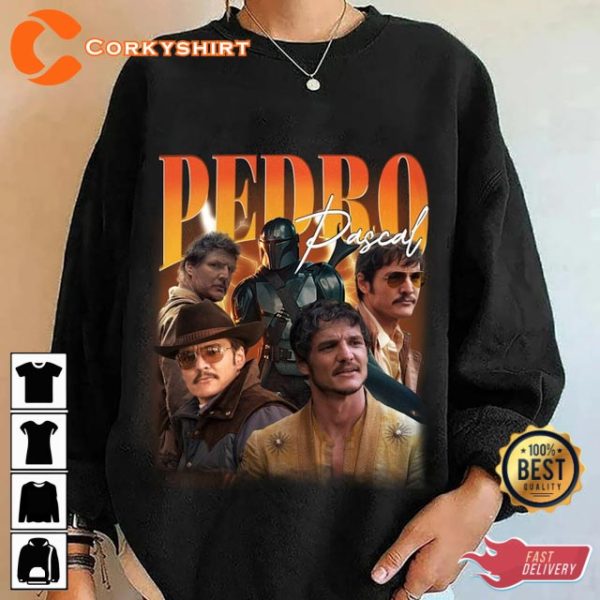 Pedro Pascal 90s Vintage Graphic Unisex Gift T-Shirt