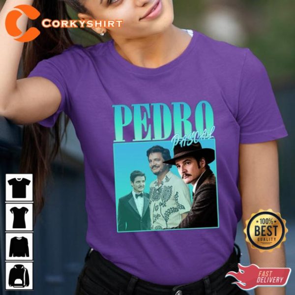 Pedro Pascal Actor 90s Narco Pedro Pascal TLOU Fans Gift T-Shirt